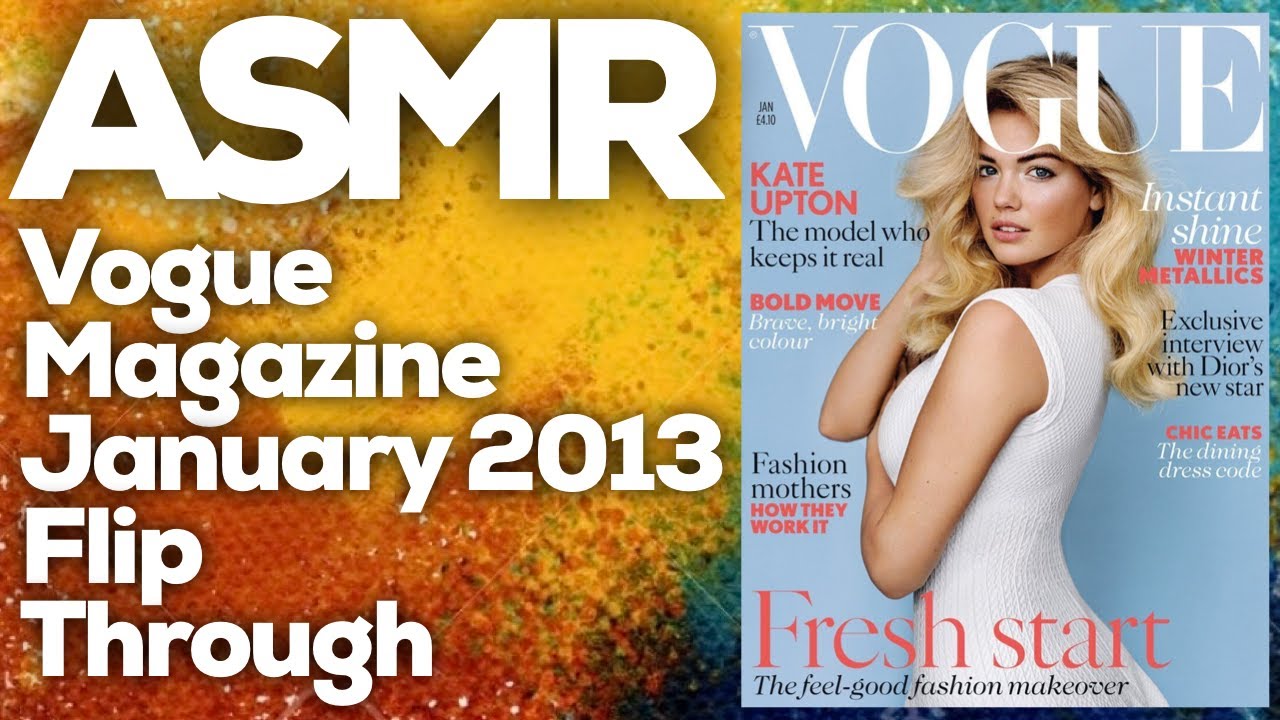 ASMR Vogue magazine January 2013 flip through, StevenAntonyASMR
