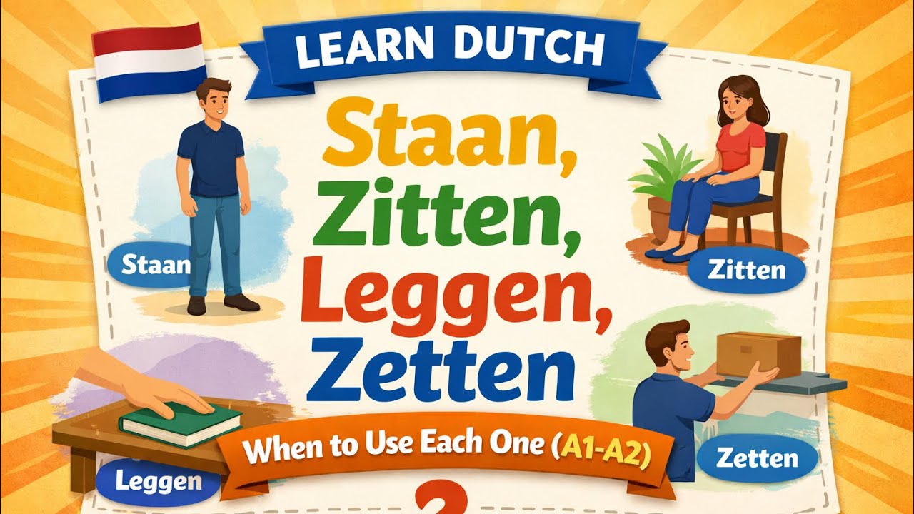 Staan, Zitten, Leggen, Zetten: When to Use Each One (A1-A2)