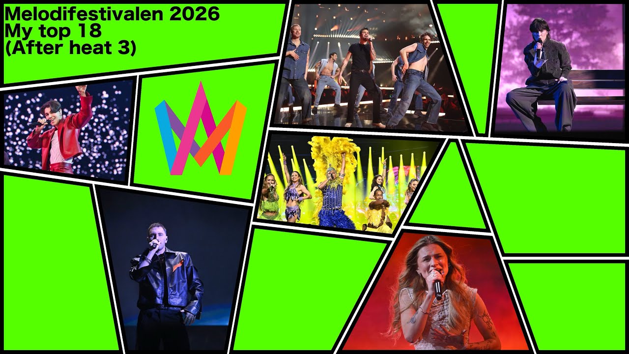 Melodifestivalen 2026 My top 18 (After heat 3)