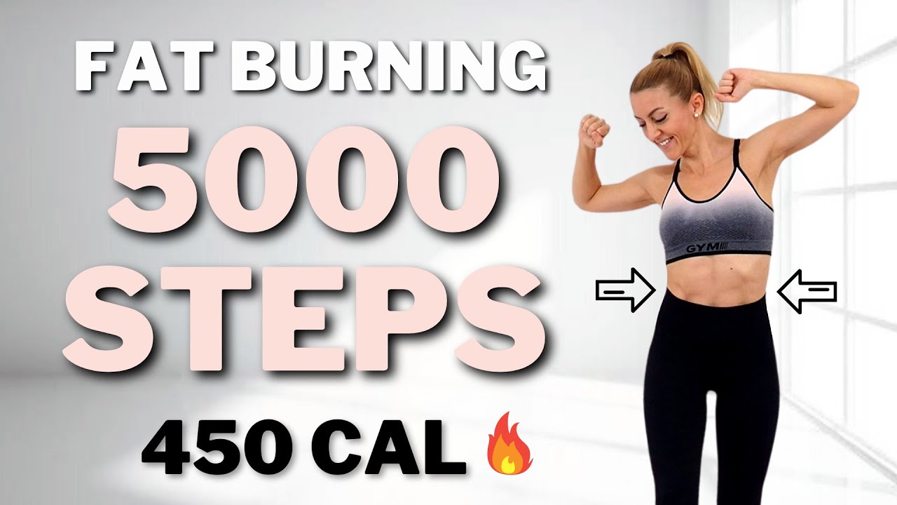 🔥5000 STEPS TURBO WALKING🔥AB FOCUSED Walking Workout for Weight Loss🔥Knee Friendly🔥No Repeats🔥