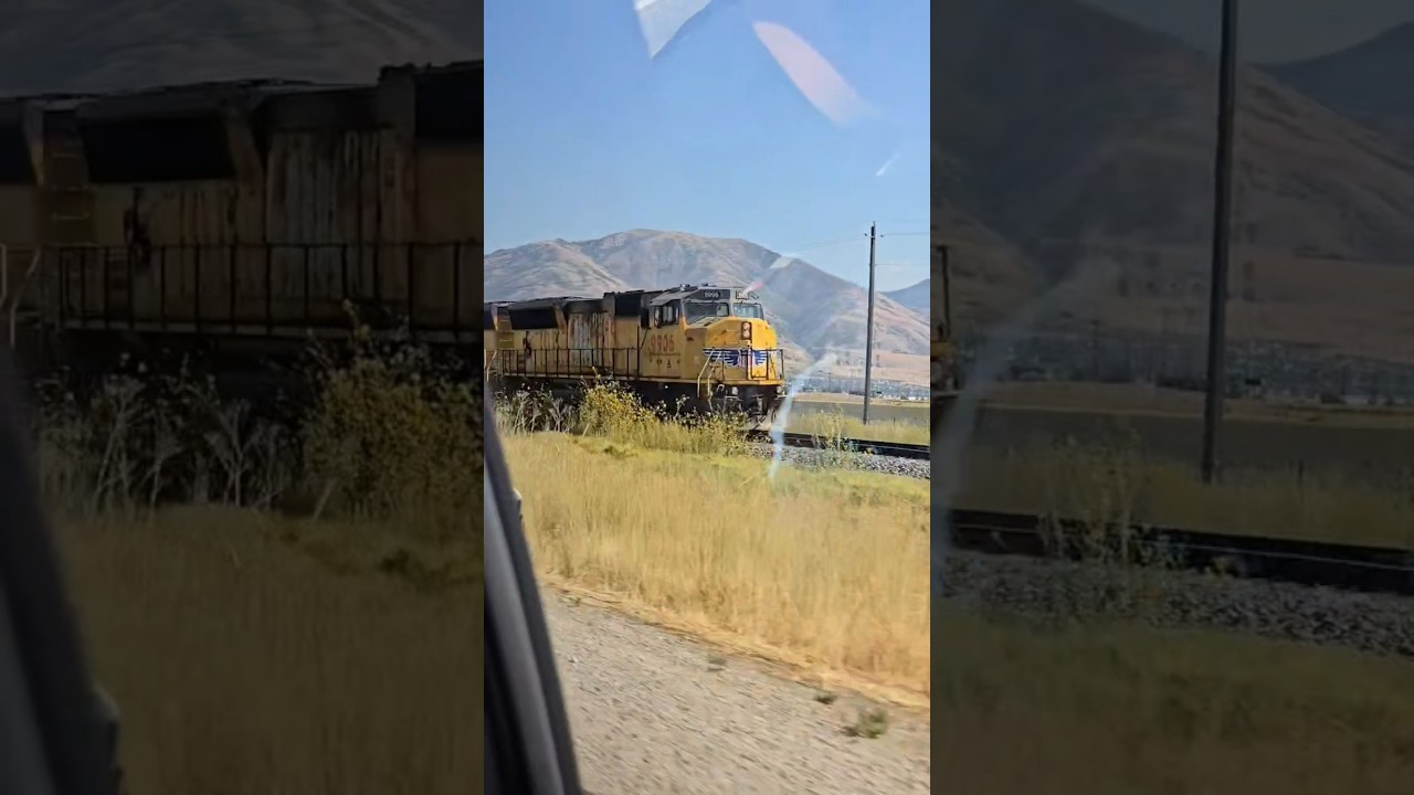Passing a Union Pacific scrap train in Utah with SD70Ms!!!! 