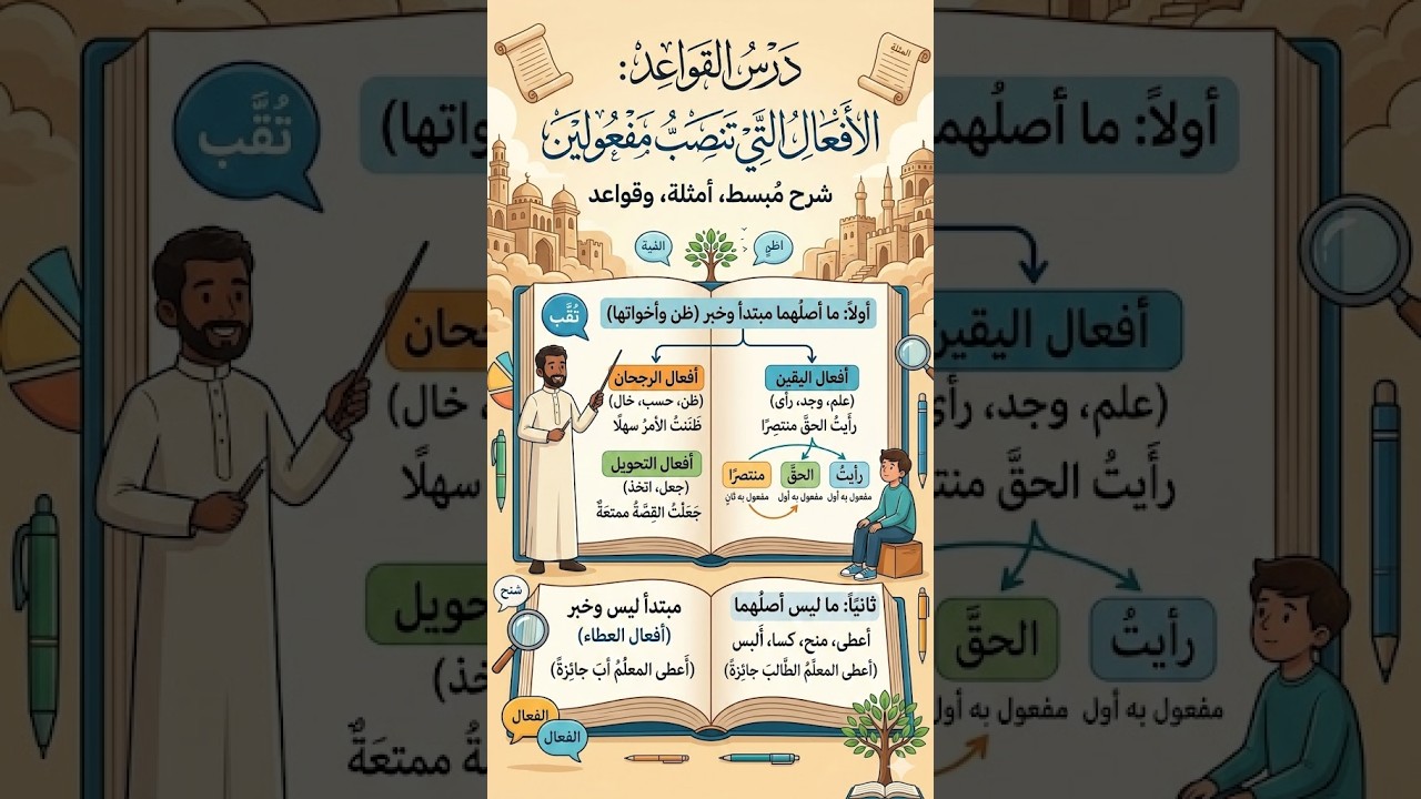 الأفعال التي تنصب مفعولين