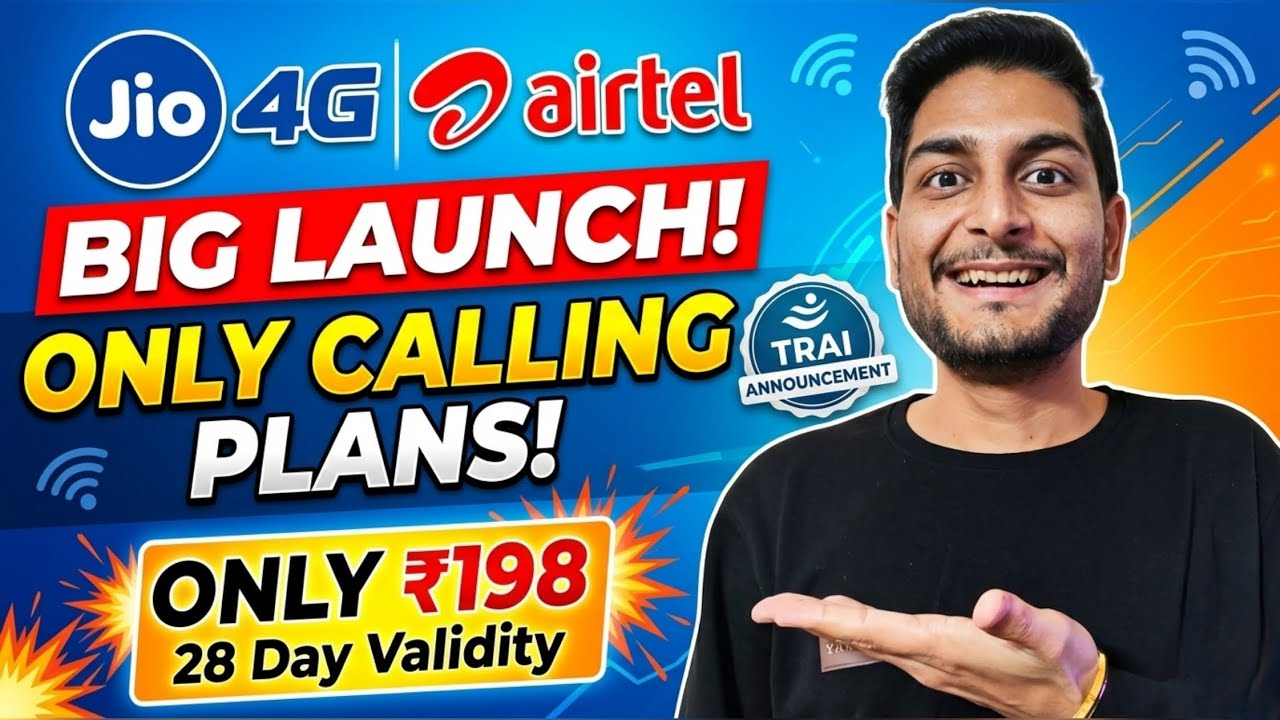 Trai Announcement | Jio, Airtel Launch Only Calling Plan | under 200 with 28 Day Validity