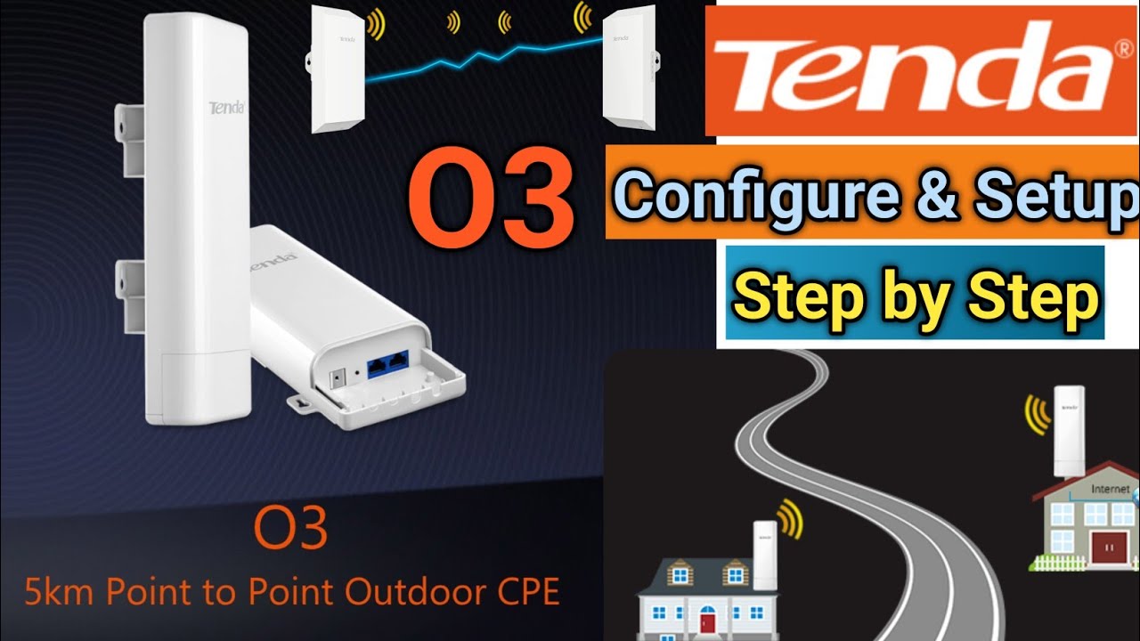 Tenda O3 | configure & setup | Step by step | Outdoor 5 km CPE | alignment | troubleshooting