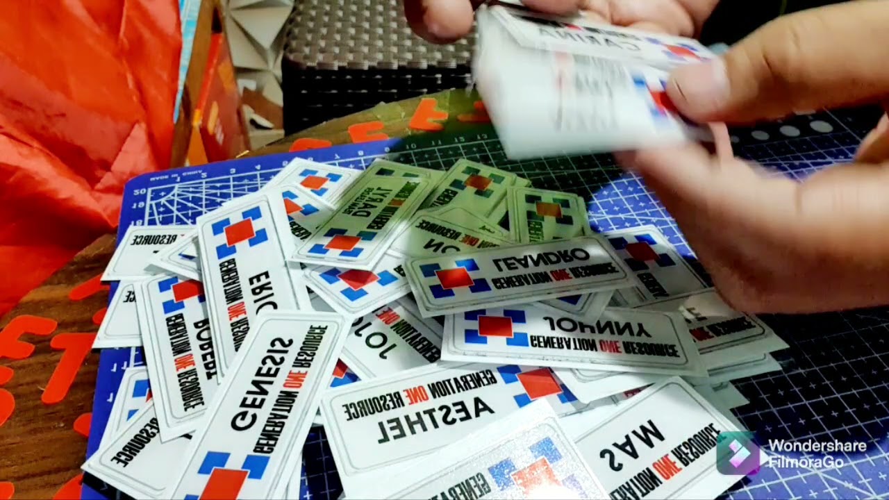 How to make Name Plate | iProcess | using white and trasparent  acrylic & stickers.