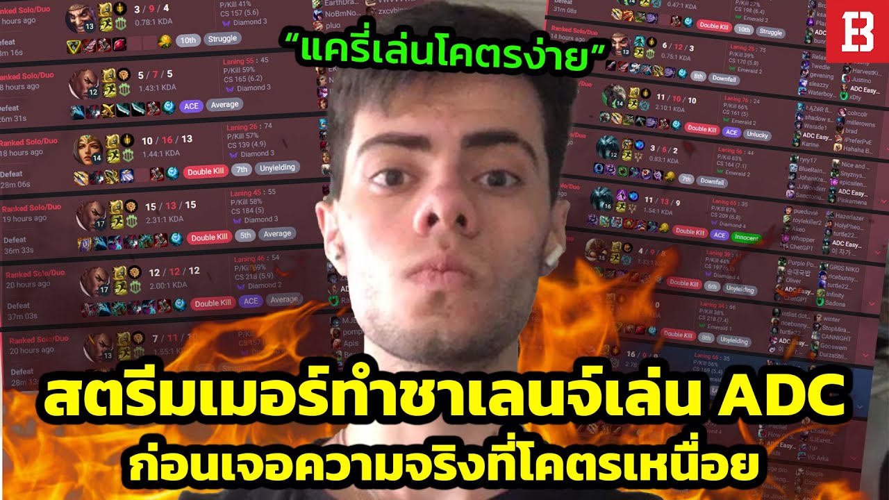 จากการดูถูก สู่คนร้องไห้ในแรงค์ | Dantes สตรีมเมอร์ชื่อดังกับฝันร้าย ADC