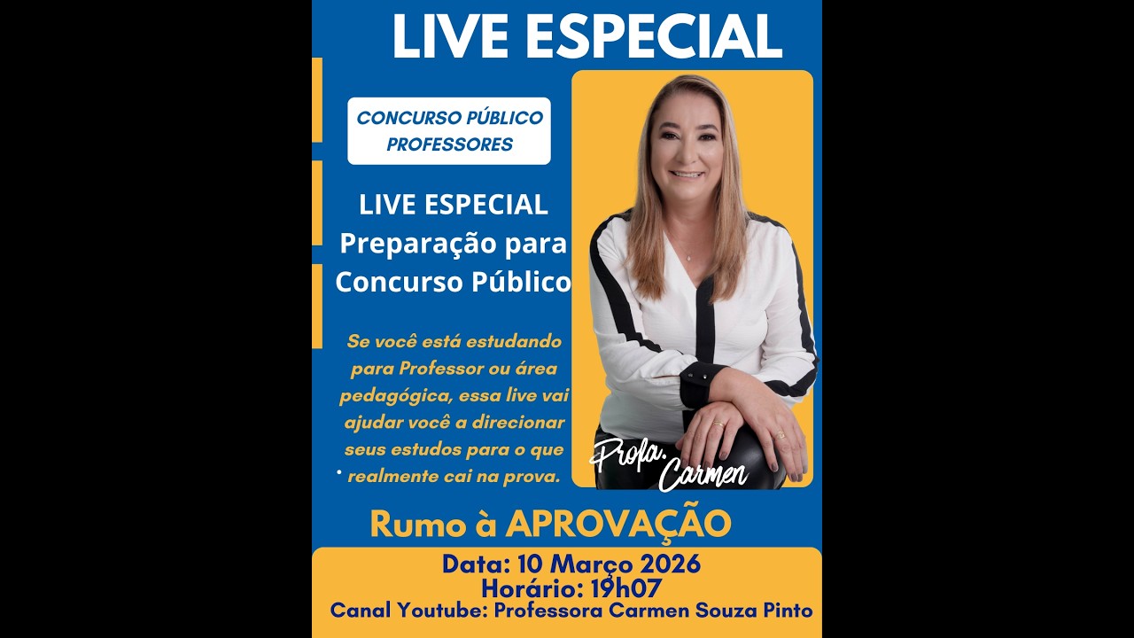 Estude com  Profa. Carmen - Concurso Público para professores 2026 (Prefeituras: Araucária e Tibagi)