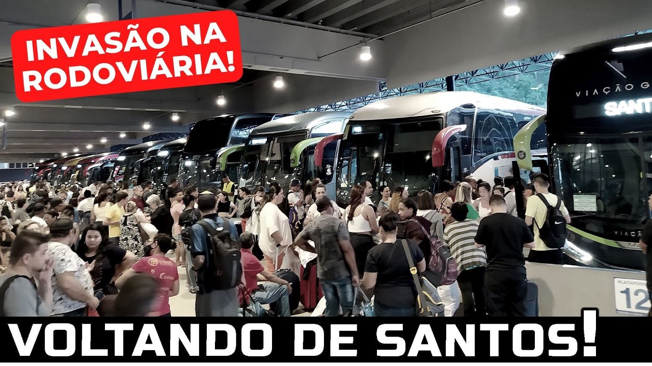 MOVIMENTAÇÃO DE TEMPORADA NA RODOVIÁRIA DE SANTOS | SUPER VARIEDADE DE ÔNIBUS