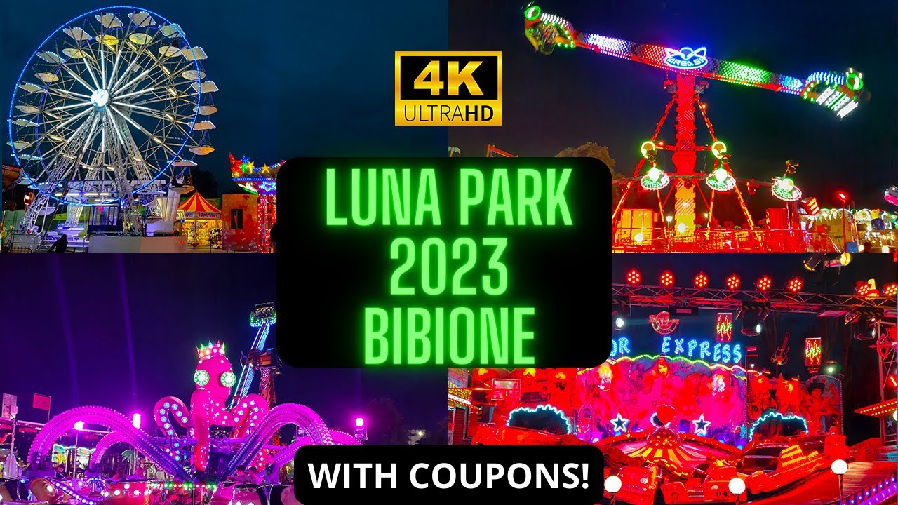 Luna Park Adriatico Bibione Italy 2023 with infos and coupons mit KUPONS 4K