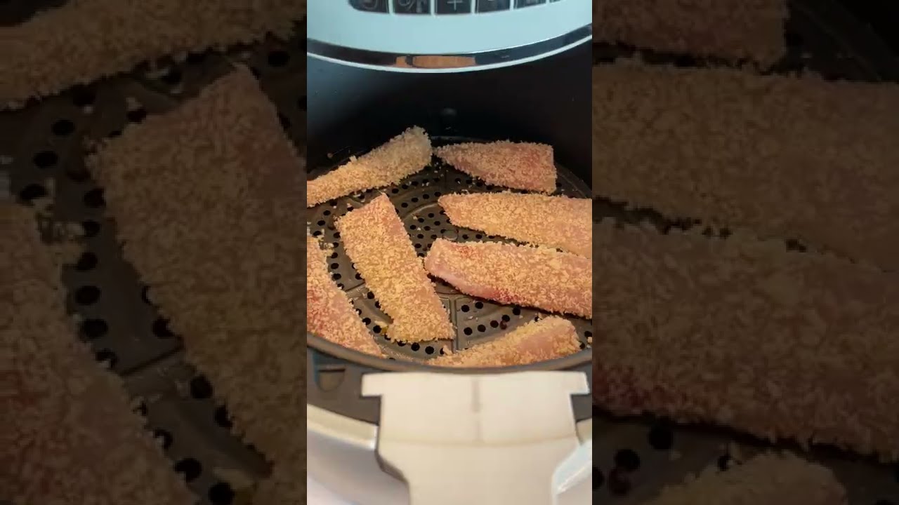 PEIXE EMPANADO NA AIRFRYER! (F&aacute;cil e r&aacute;pido)