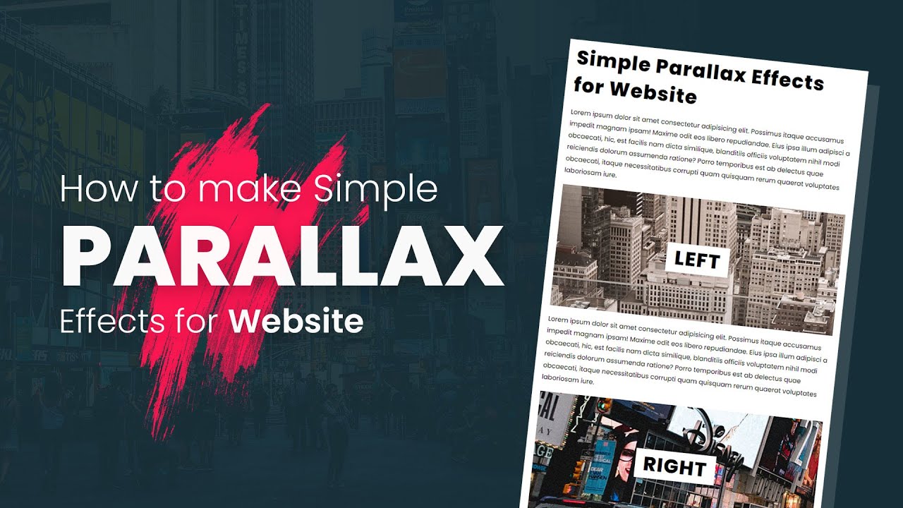 Simple Parallax Effects for Website | How to make Parallax Website using simpleparallax js