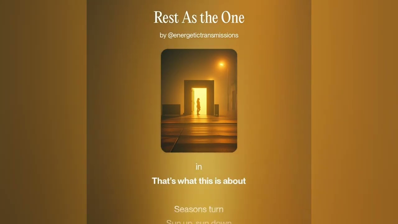 Rest As The One | Energetic Transmission 