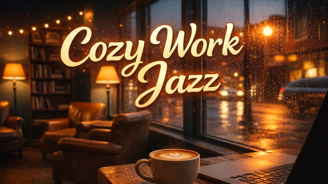 Rainy Night Smooth Jazz R&B | Coffee Shop Background Music for Work, Study & Productivity