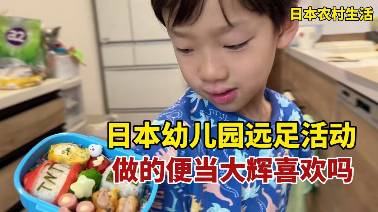 【團子姐日本生活】日本幼兒園遠足活動，早上五點起來給大輝做便當，看這做的咋樣？