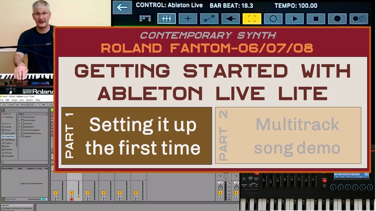 Roland Fantom 0 - How to set up Ableton Live Lite (Part 1 of 2)