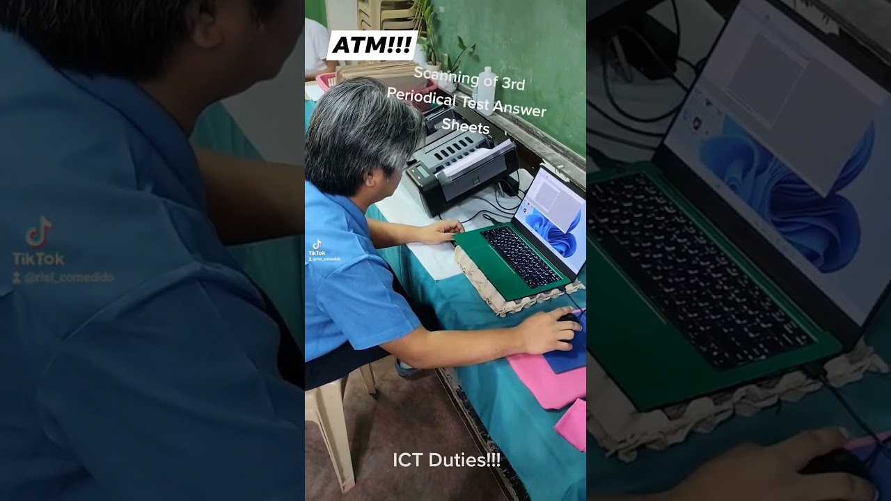 ICT DUTIES:Scanning of 3rd PT Answer Sheets