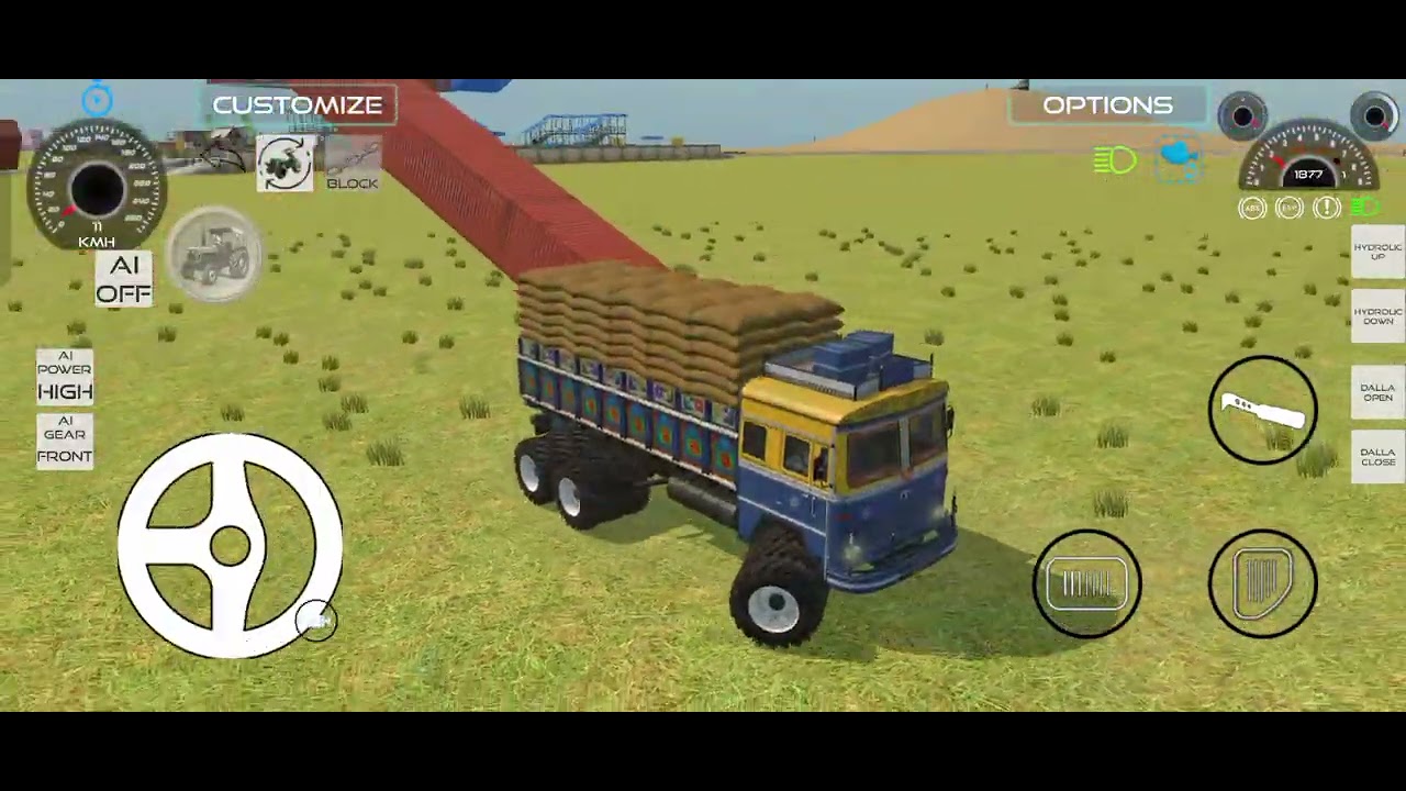 Full overload truck driving 3D game video indian vhical gaming video 