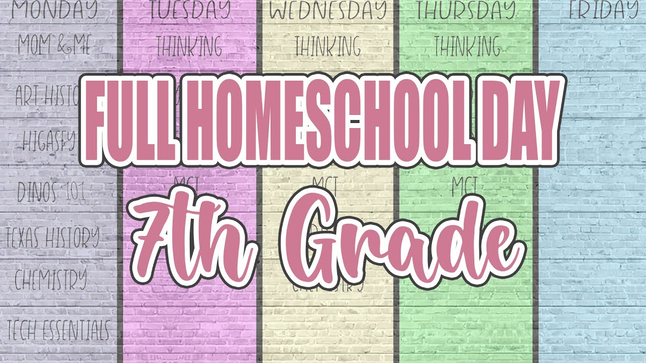 Full Homeschool Day 7th Grade | Realistic Look at Middle School Homeschool