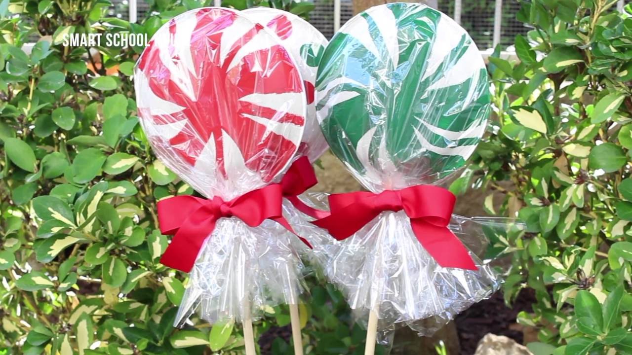 How to Make Giant Lollipops with Paper Plates