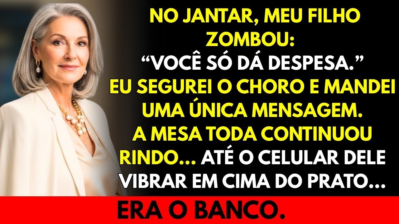 Meu filho disse_ _Você só dá despesa_ e todos riram...Minutos depois ele recebeu uma mensagem