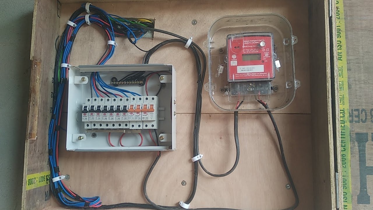 12 way MCB box Connection with Single Phase Meter||Main Board MCB Connection