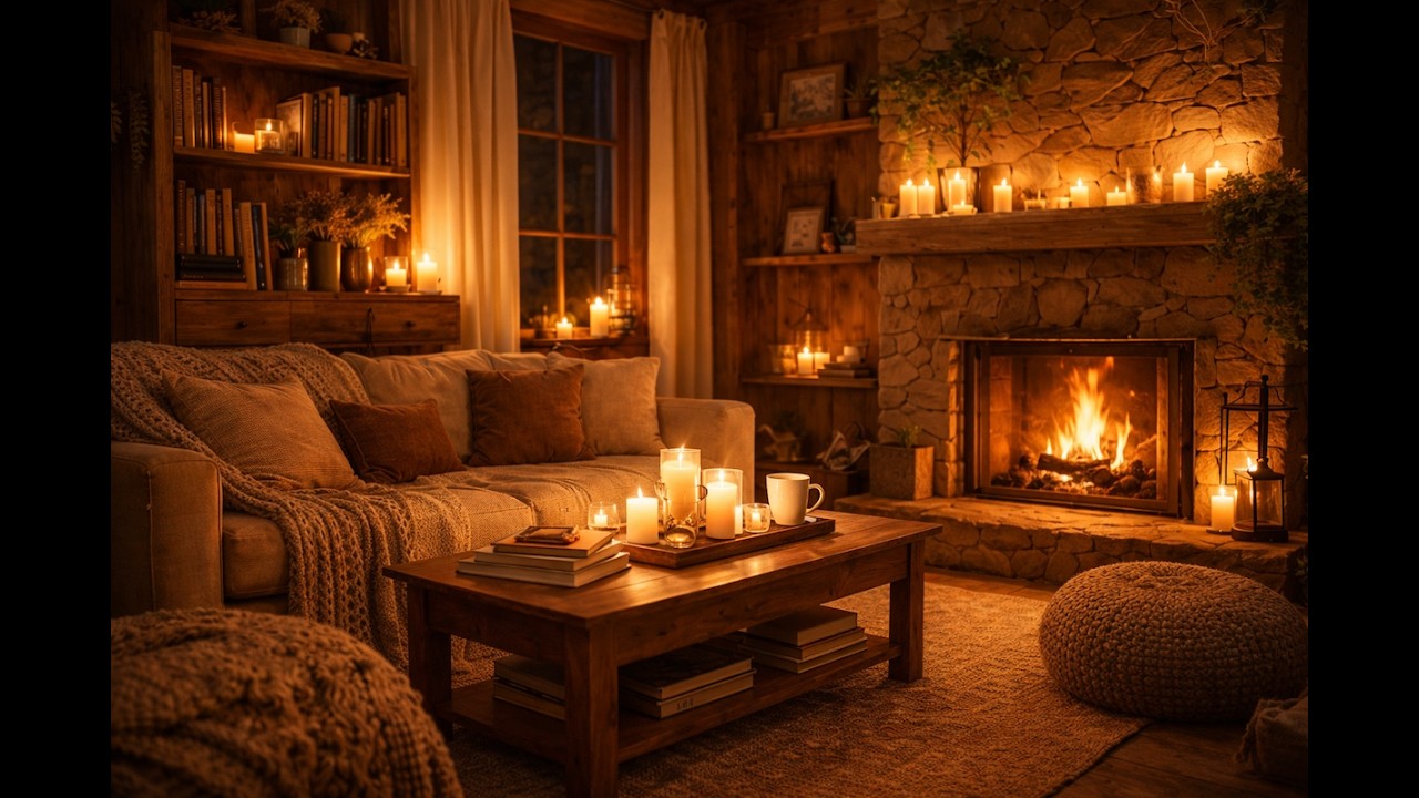 Candlelight Room at Night 🕯️| Calm Ambience for Sleep & Relaxation
