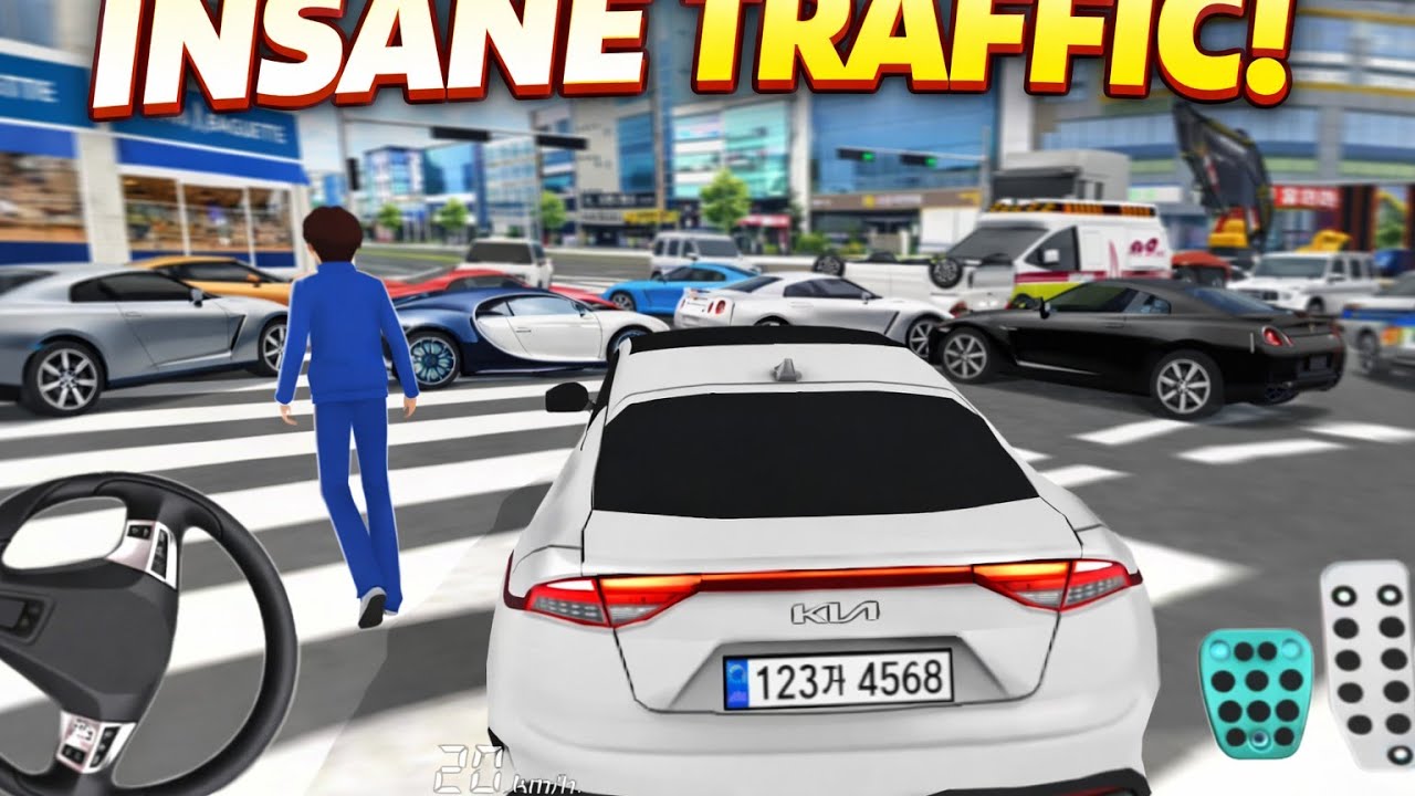 New 🚓 Front Car Stuck in a Crazy Traffic Jam! 🚗💥  3d driving class 