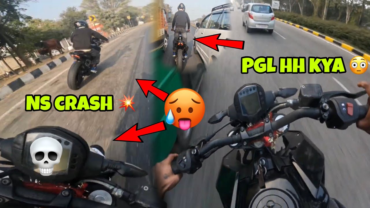 full hyper 😰drag race🤬NS200 VS Duke 250bs4 city rush ride 😳￼
