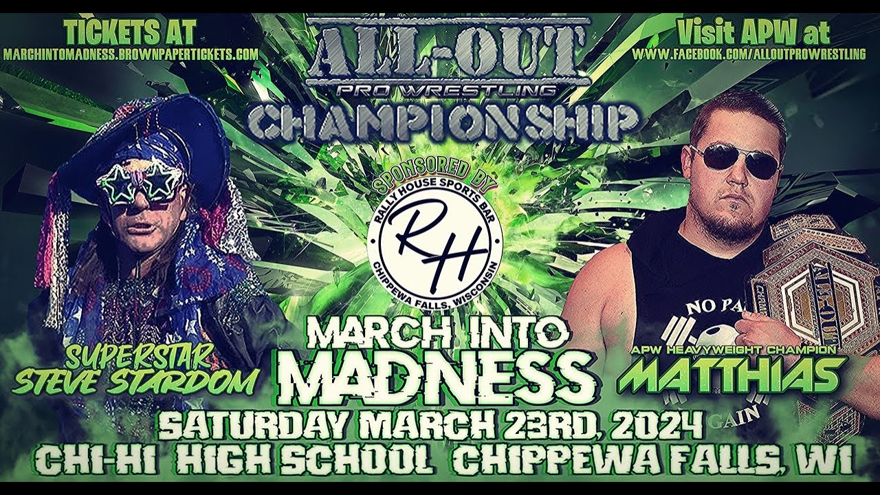 March Into Madness: APW Heavyweight Championship: Superstar Steve Stardom vs Matthias(c)