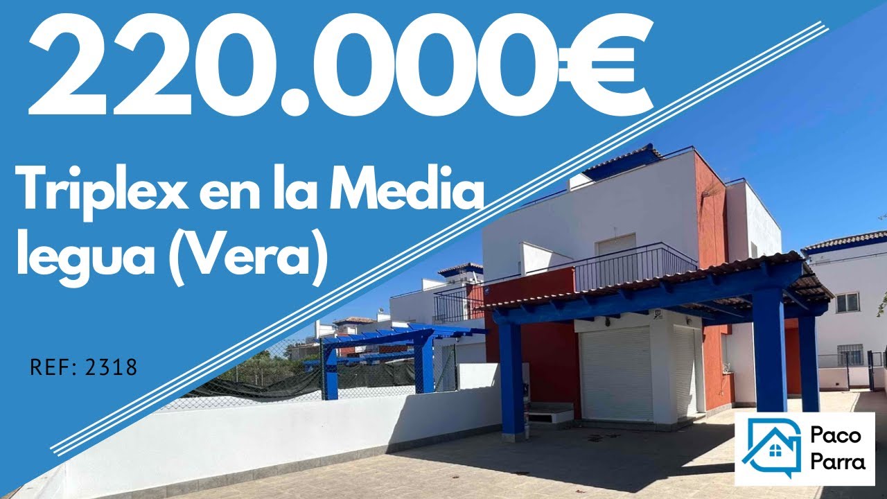 🏠 Exclusive Triplex in Vera Playa: 4 Bedrooms, Terrace and Community Pool ✅ Price: €220,000