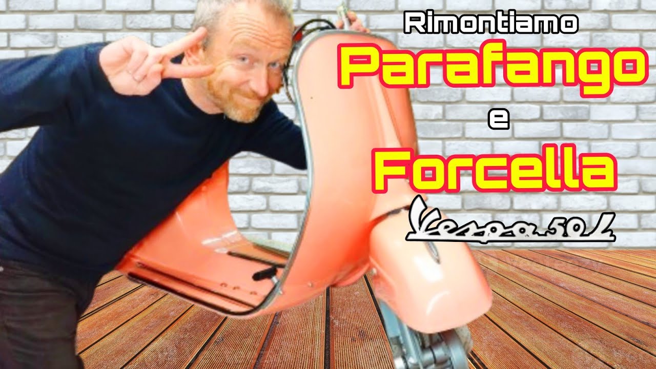 Montaggio Parafango e Forcella sul telaio Vespa -Full Restoration Piaggio Vespa 50 L-Part 11