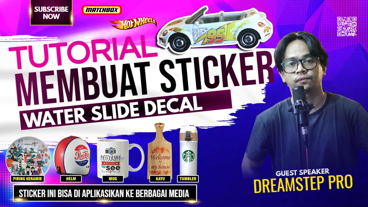 Cara Membuat Sticker Hotwheels | waterslide decal #decal