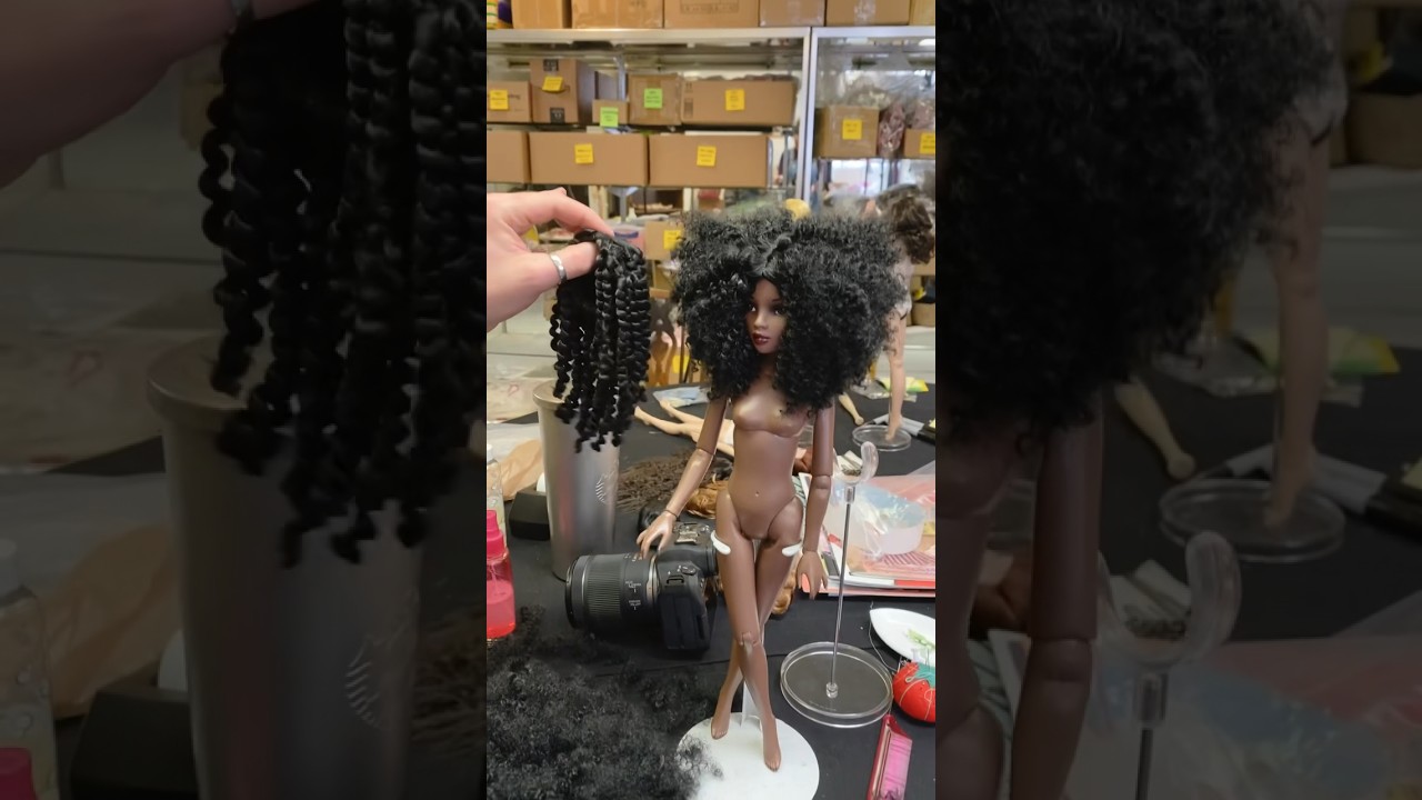 Styling Doll Wigs - what do you think? #shorts #dollwig