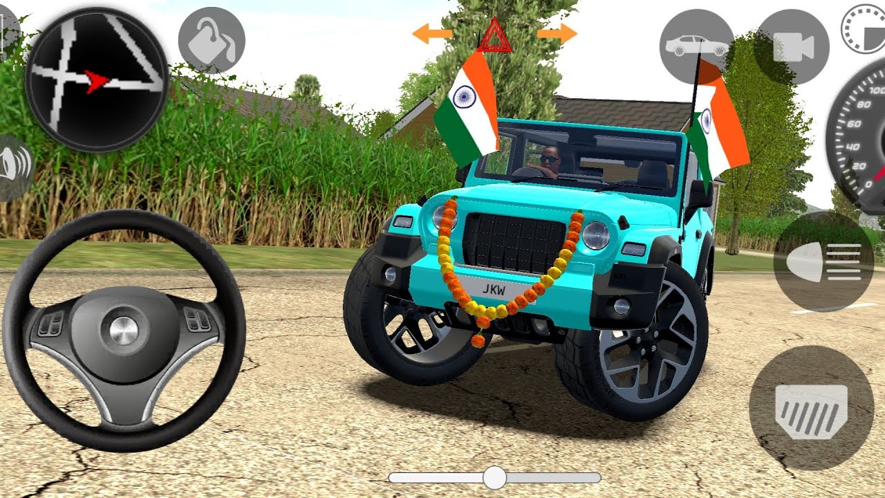 🔥Modified Mahindra Thar 🚙(Dollar Song )🇮🇳 Games: Indian cars simulator 3D