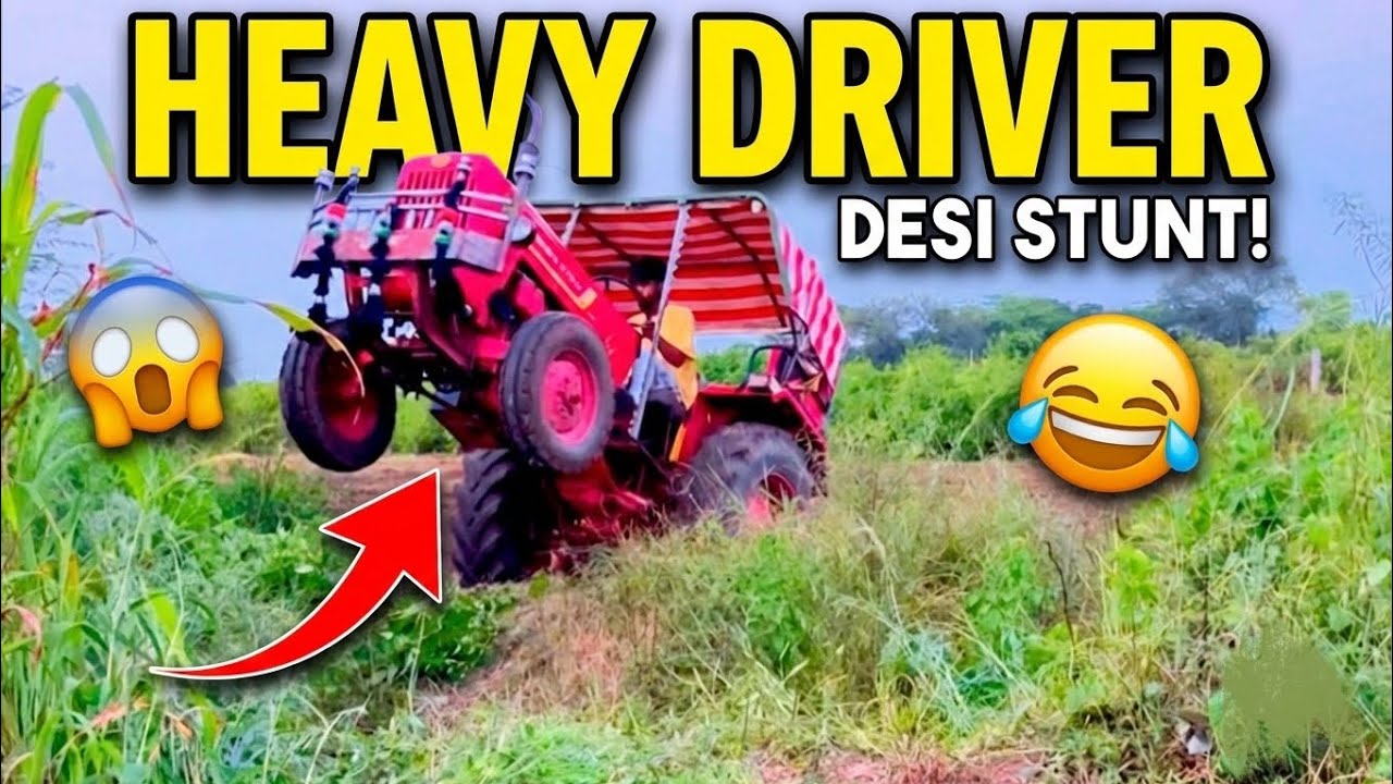 Clickbait & Shocking: 😱 Dangerous Tractor Stunt! बाल-बाल बचे | Mahindra 575 Power