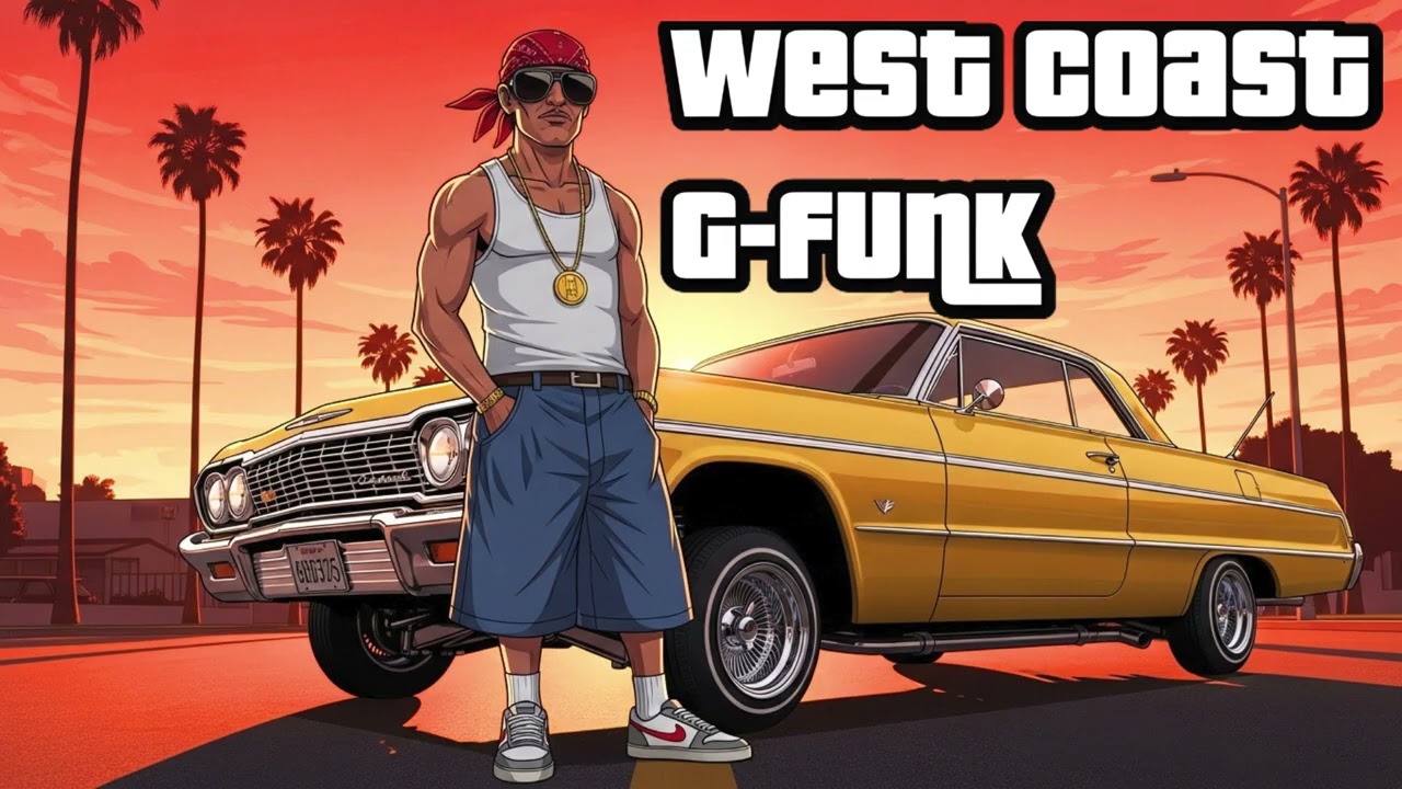 West Coast G Funk R&B Vibes, Sunset Cruise Love Ride - Smooth Night Drive Chill Mix