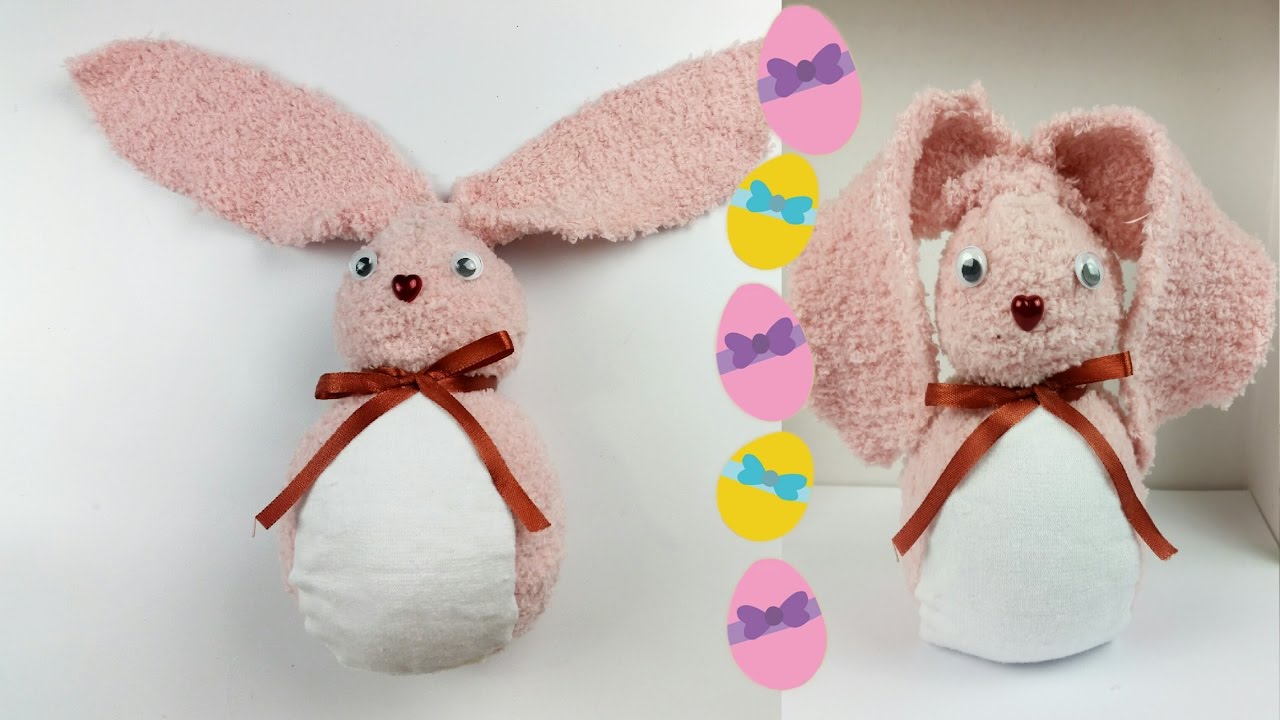 TUTORIAL: CONIGLIETTO PROFUMA AMBIENTI da un CALZINO (Idee Regalo per PASQUA)