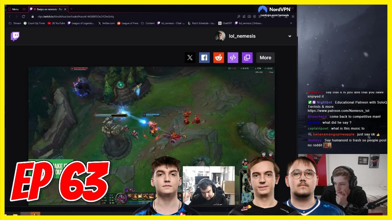 BWIPO KEEPS GOING AGAINST PROS v2 (MYRWN, JACKIES) | NEMESIS REACTS | Best LoL Streaming Moments #63