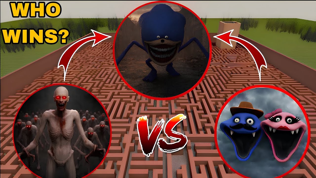 Garry’s Mod: SCP-096 VS Sonic Tapes VS Hungry Worm Family (WHO WINS?)