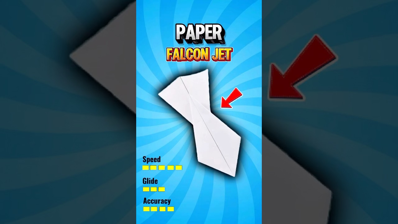 How to Make a FALCON Paper Jet That Flies Super Fast and Smooth #shorts