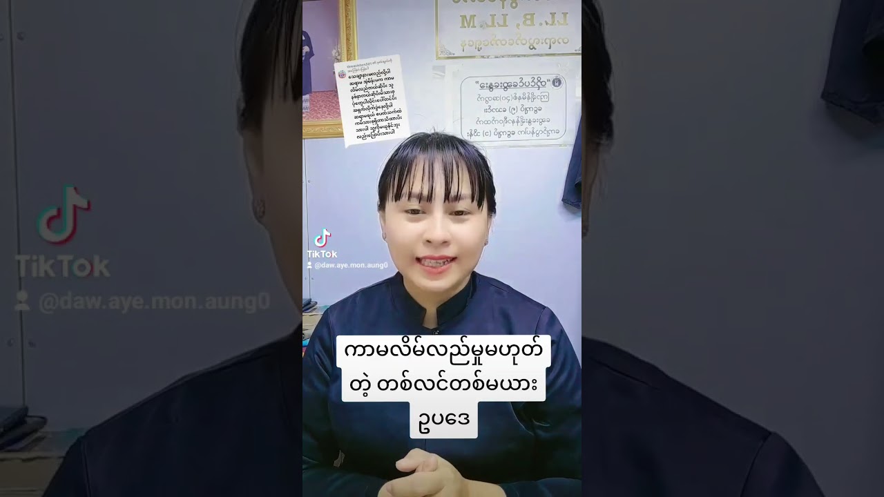 ကာမလိမ်လည်မှု မမြောက်တဲ့ တစ်လင်တစ်မယားဥပဒေ @ayemonaung5472