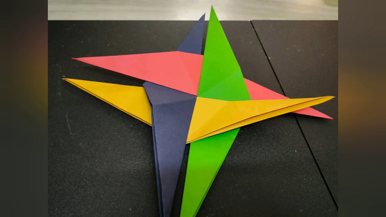 Colorful hypnotizing origami craft for kids