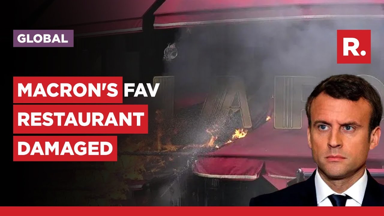 French Protesters Set Fire To Restaurant Favoured By Macron Amid Pension Protests