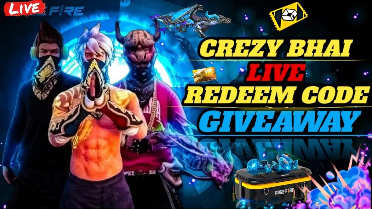 🔴FREE FIRE🔴 LIVE CUSTOM ROOM GIVEAWAY | CRAZY BHAI LIVE REDEEM CODE GIVEAWAY DAY. 42