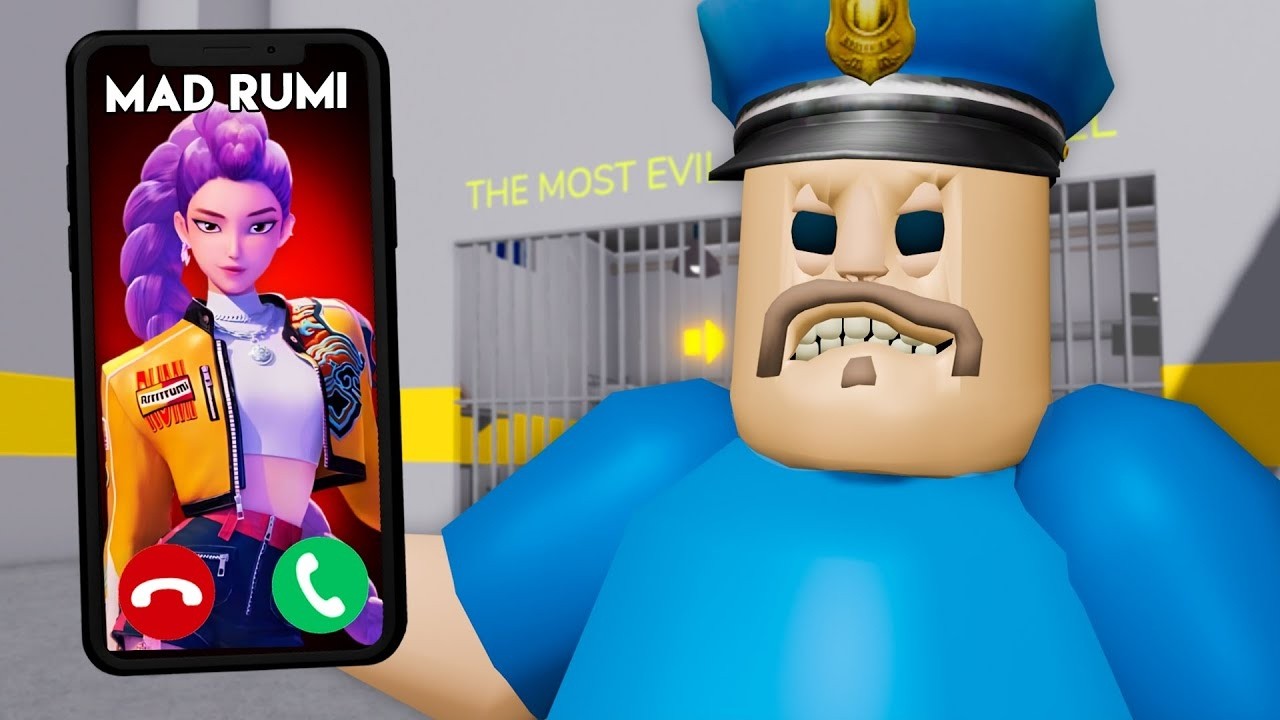 RUMI Kpop Demon Hunters CALL BARRY in BARRY'S PRISON RUN! New Scary Obby Animation (Roblox Obby)