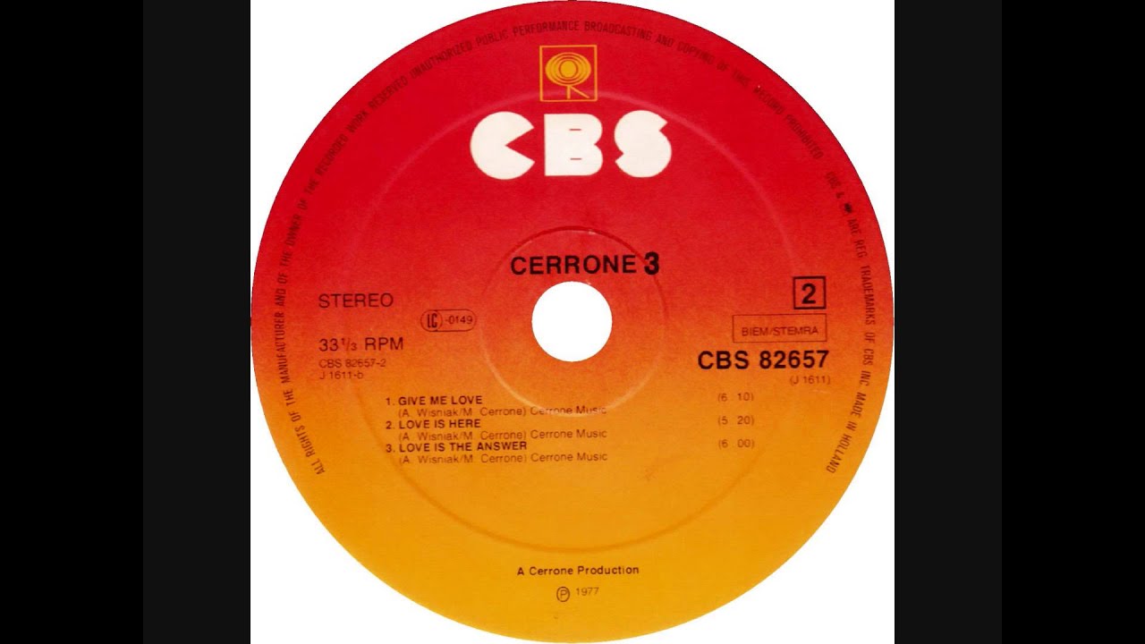 Cerrone - Give Me Love (Dj 