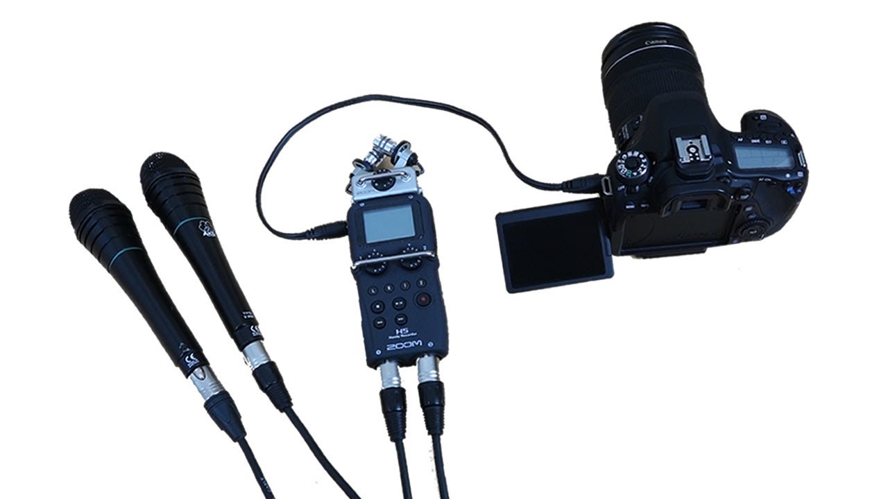Connecting Pro Mics to DSLR | Zoom H5 Recorder