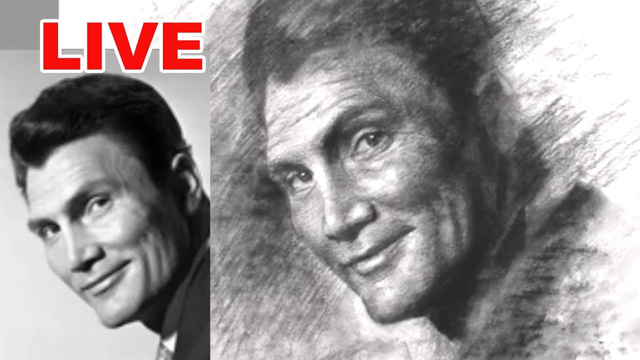 Live Charcoal drawing tutorial - Jack Palance