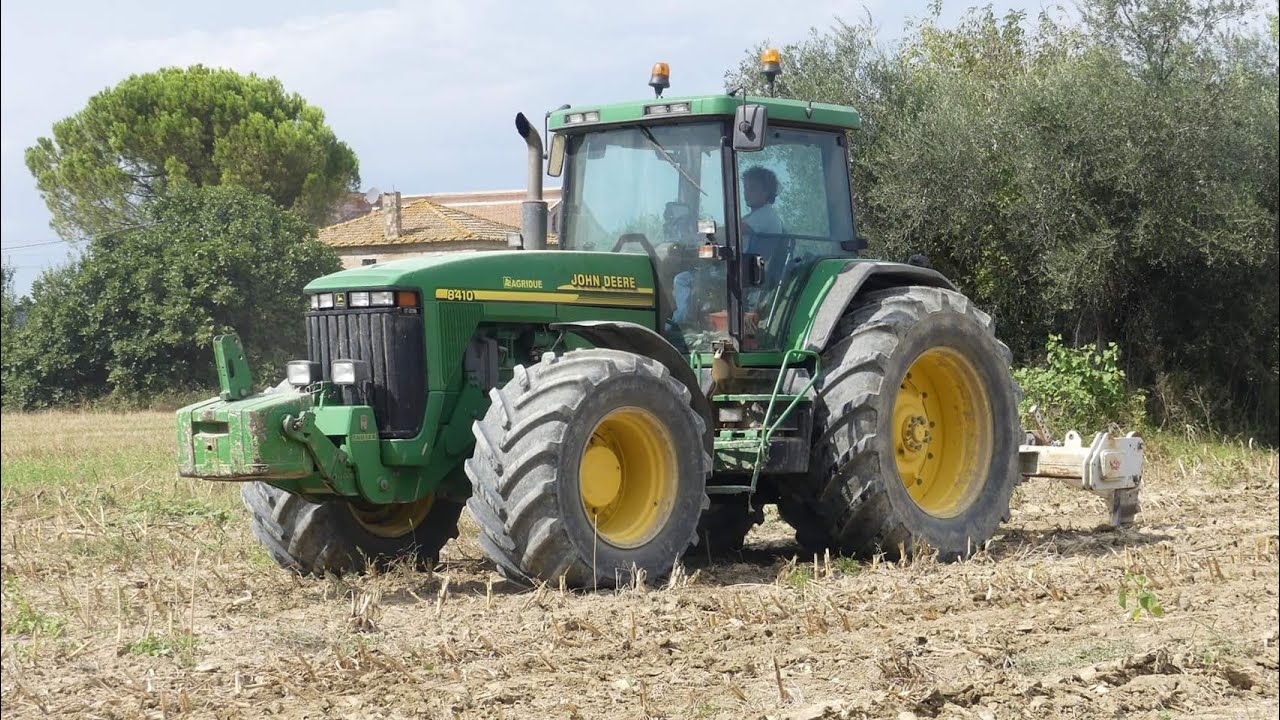 RIPUNTATURA AD 80 CM DI PROFONDITÀ, PER IL DRENAGGIO DELL'ACQUA |JOHN DEERE 8410 + ER.MO 3 ancore