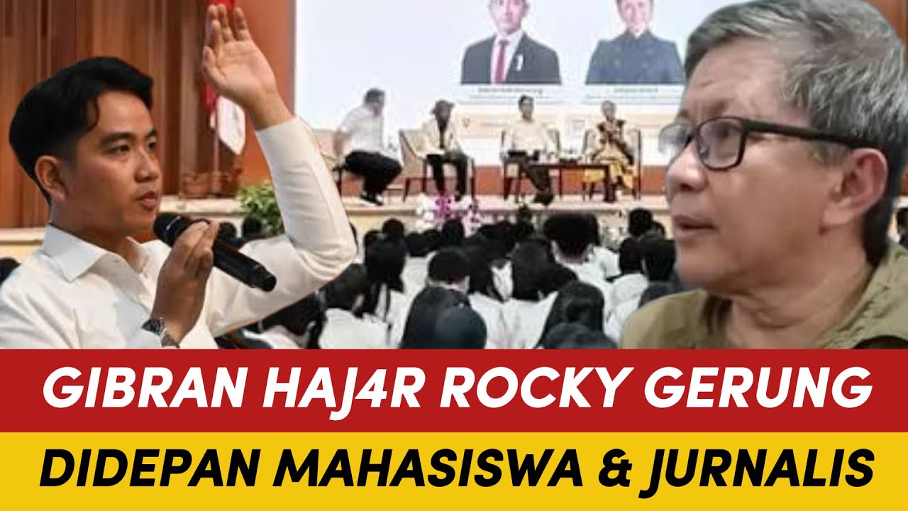 KERENN, GIBRAN HAJ4R ROCKY GERUNG! DIDEPAN MAHASISWA & JURNALIS 😱